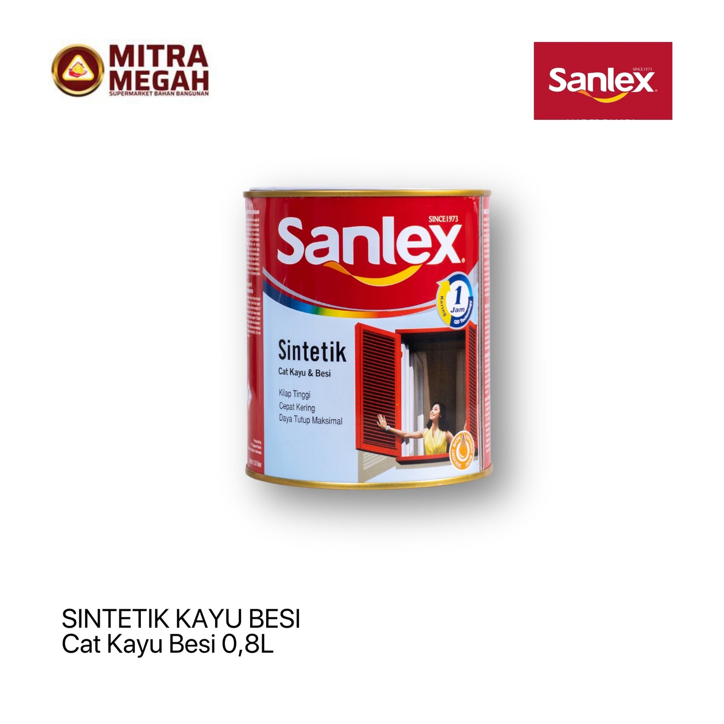 Cat Sanlex Kayu Besi 0,8L
