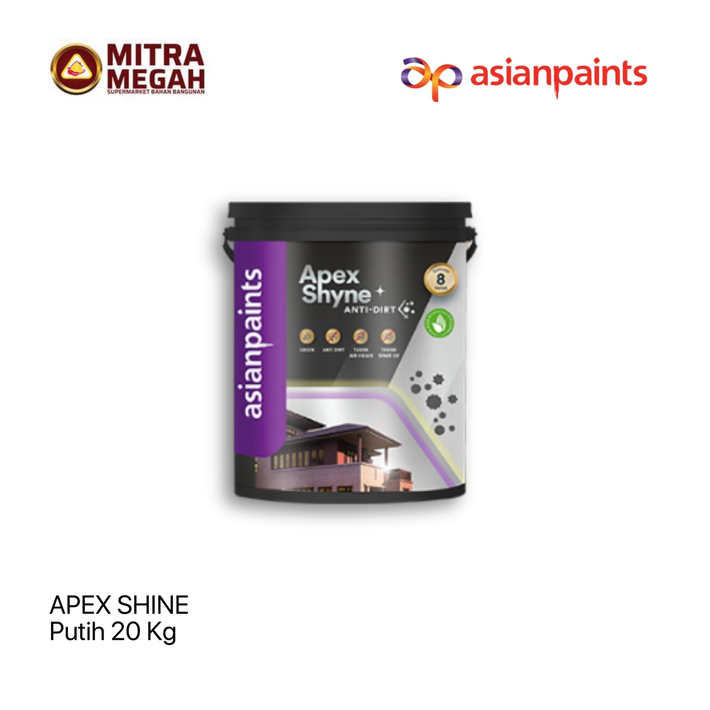 Cat Asian Paint Apex Shyne Putih
