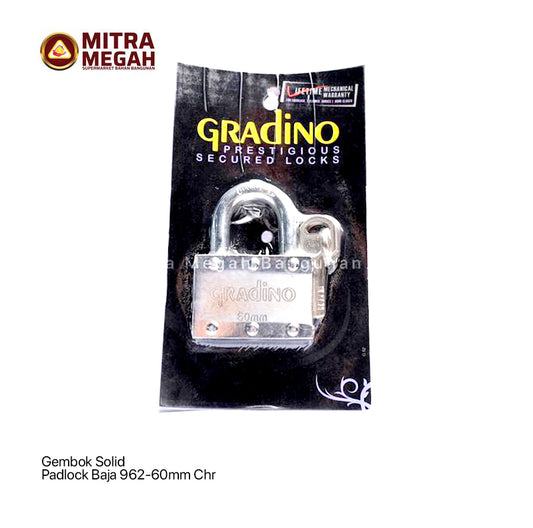 Gembok Solid Padlock Baja 962-60mm Chr