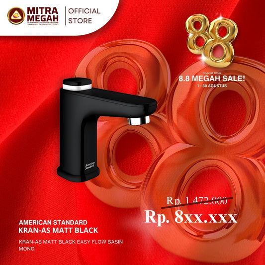 KRAN-AS MATT BLACK EASY FLOW BASIN MONO