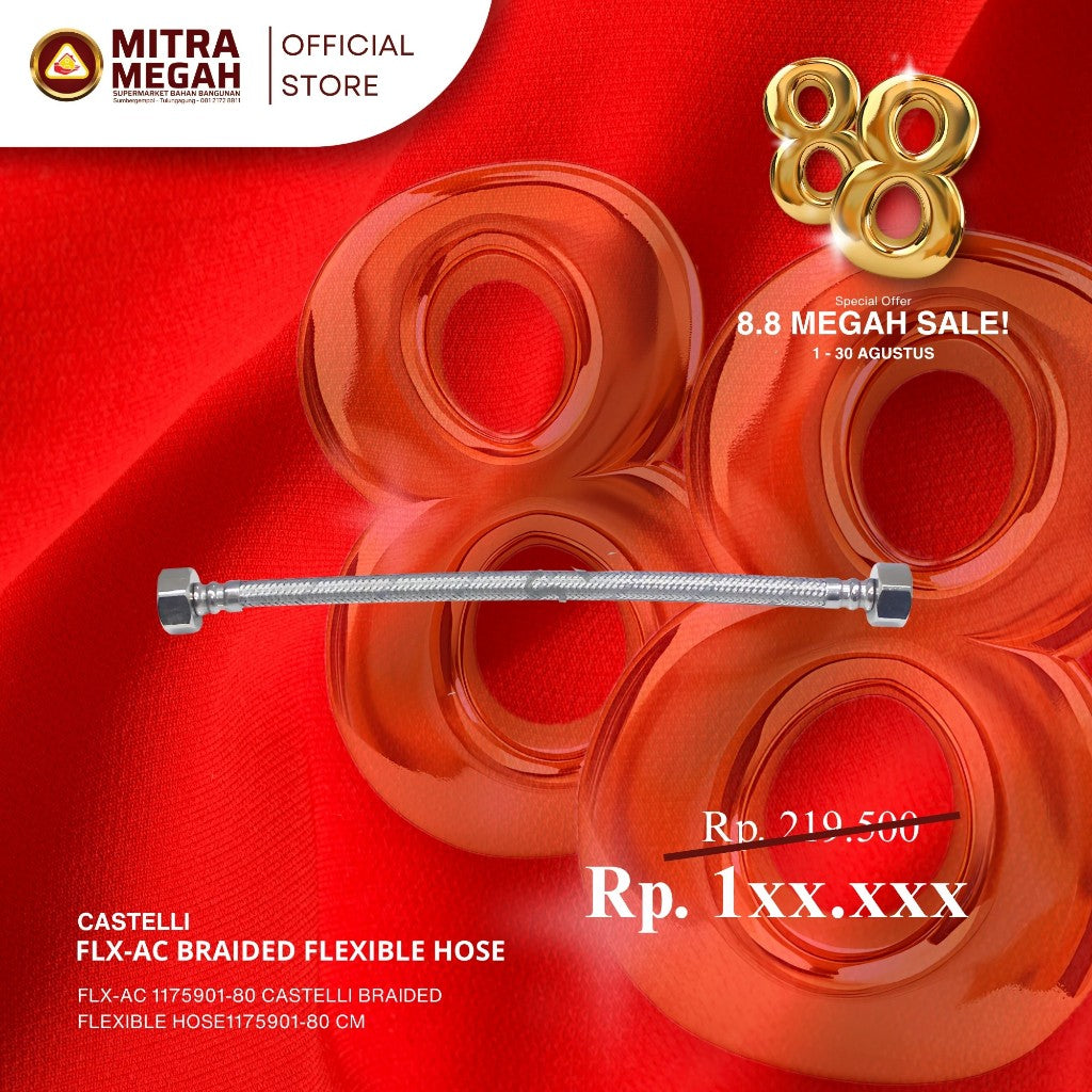 FLX-AC 1175901-80 CASTELLI BRAIDED FLEXIBLE HOSE1175901-80 CM