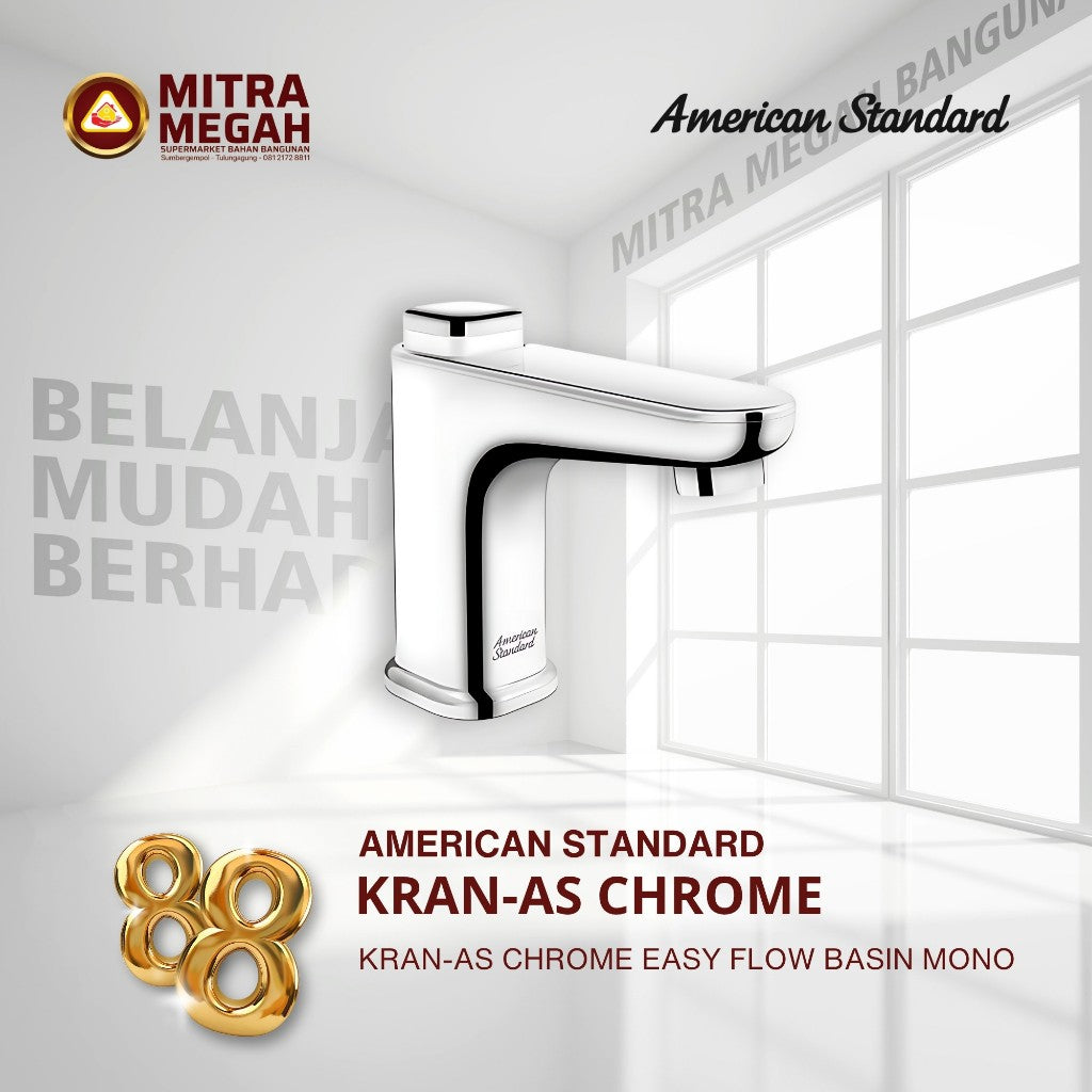 American Standard EasyFLO Basin Mono Chromed KRAN-AS MATT CHORME EASY FLOW BASIN MONO