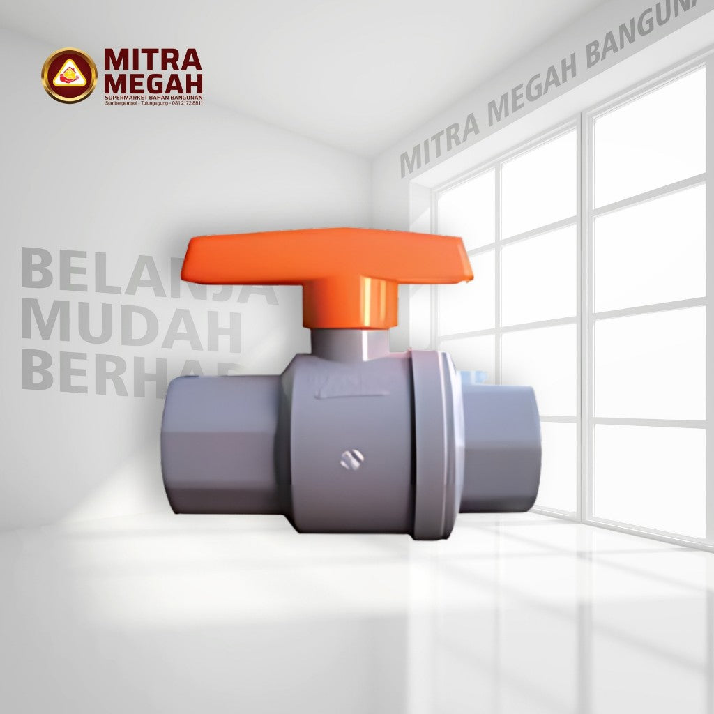 Dcota PVC Ball Valve 3/4" / Ballvalve 3/4 inchi KRAN-DCOTA BALL V.PVC 1/2* SOK