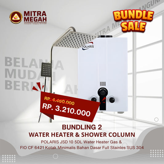 BUNDLING 2 PEMANAS AIR POLARIS DAN SHOWER COLUMN FIO