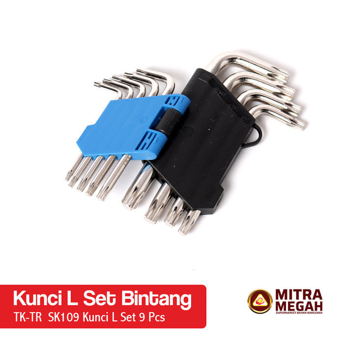 KUNCI L SET BINTANG PENDEK 9 PCS