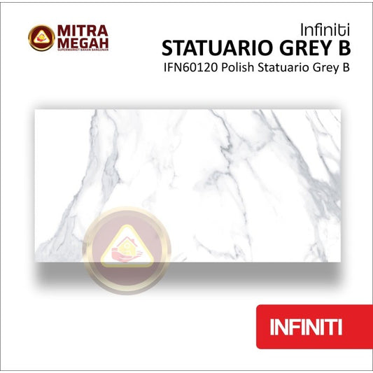 KERAMIK GRANIT INFINITI 60X120 POLISH STATUARIO GREY B