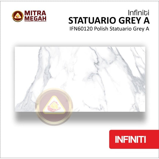 KERAMIK GRANIT INFINITI 60X120 POLISH STATUARIO GREY A
