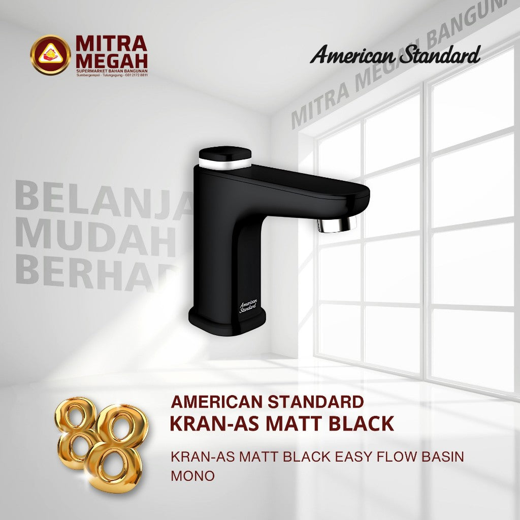 KRAN-AS MATT BLACK EASY FLOW BASIN MONO