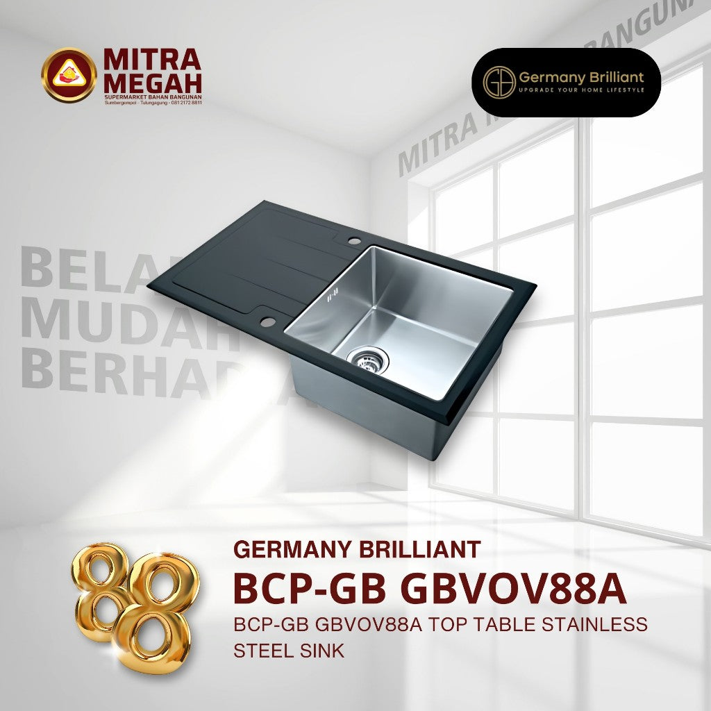 Bak Cuci Piring BCP-GB GBVOV88A TOP TABLE STAINLESS STEEL SINK