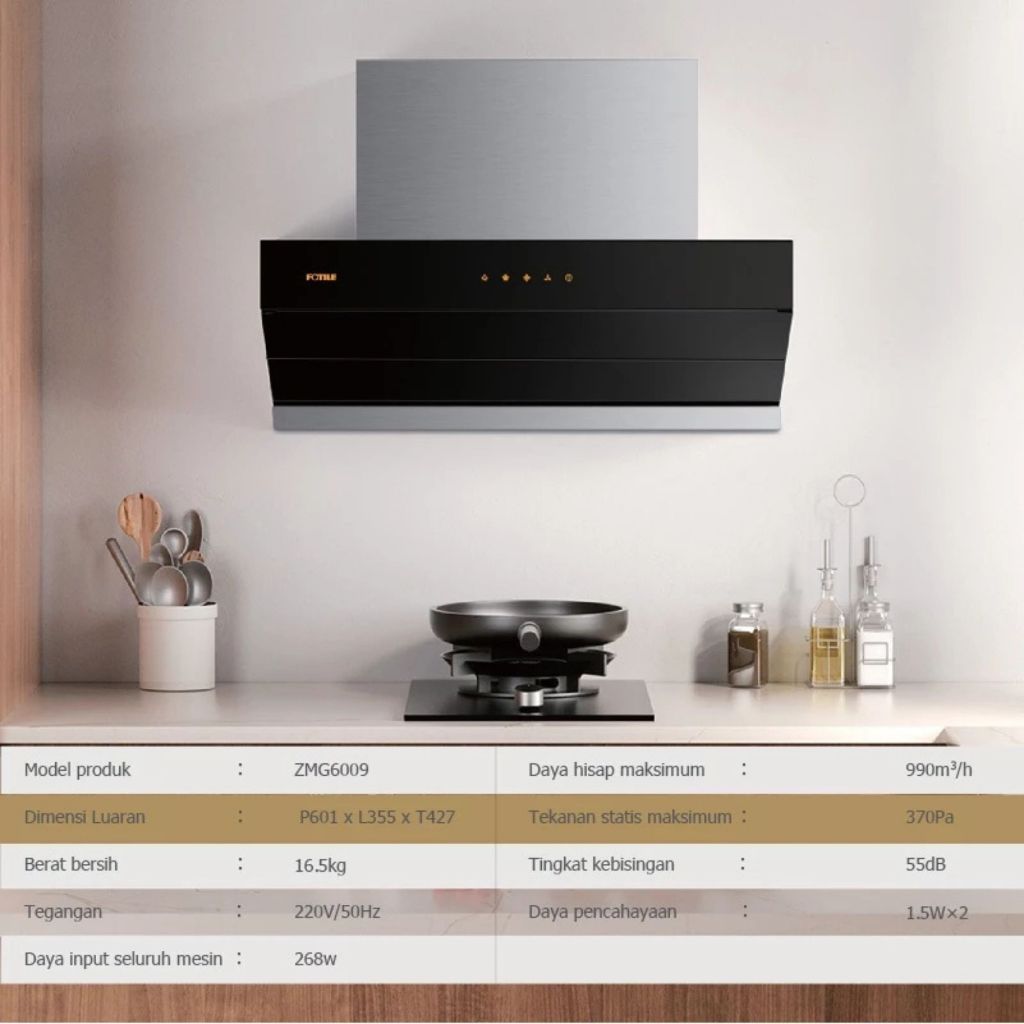 PENGHISAP ASAP KOMPOR DAPUR FOTILE ZMG6009 RANGE HOOD