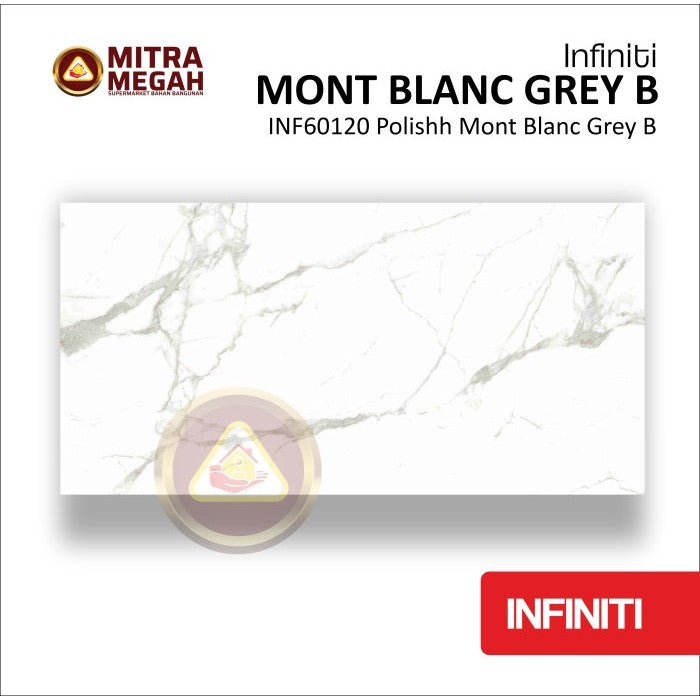 KERAMIK GRANIT INFINITI 60X120 POLISH MONT BLANC GREY B